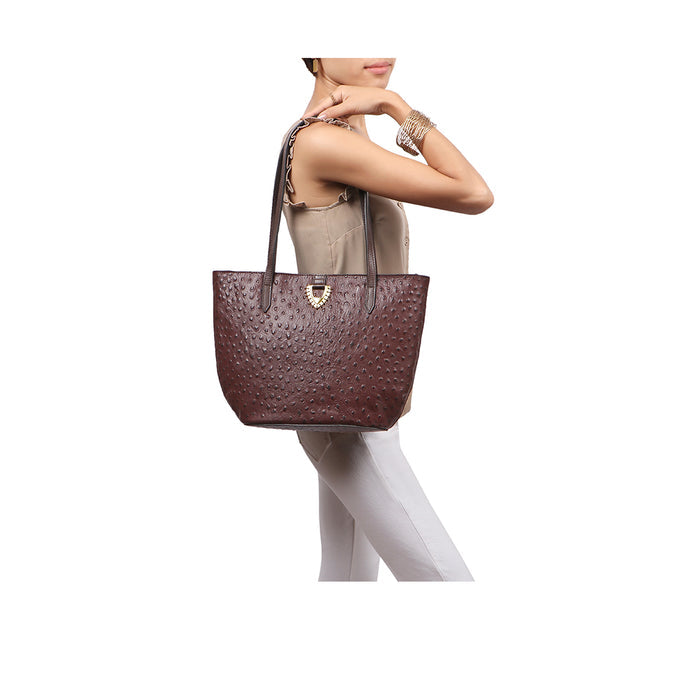Mariah 02 Brown Leather Tote Bag