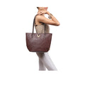 Mariah 02 Brown Leather Tote Bag