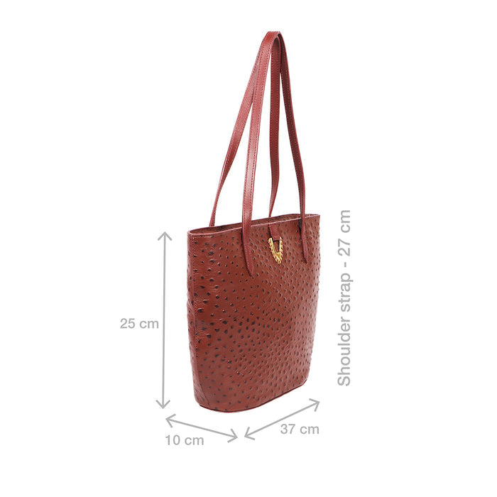 Mariah 02 Red Leather Tote Bag