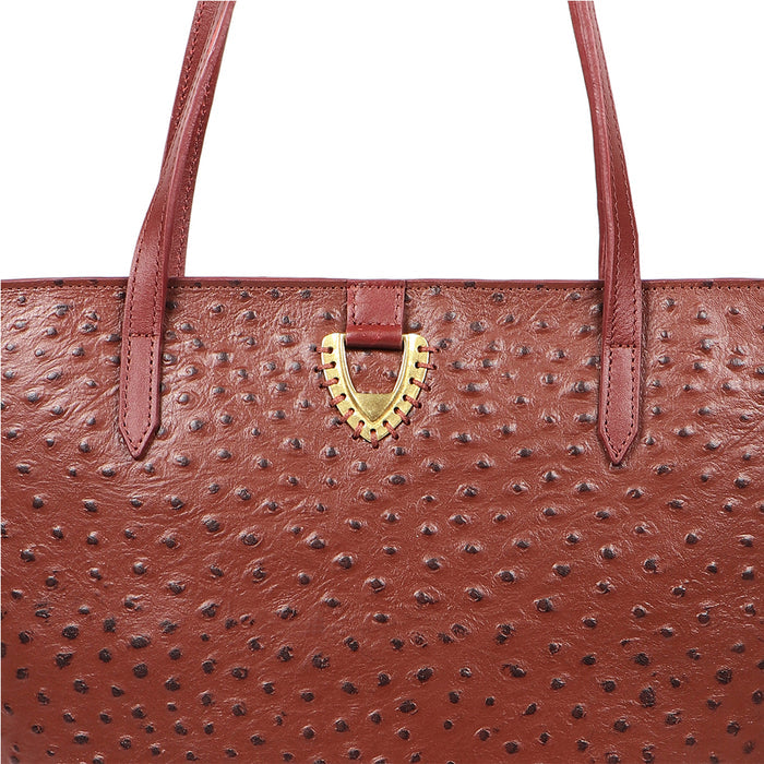 Mariah 02 Red Leather Tote Bag