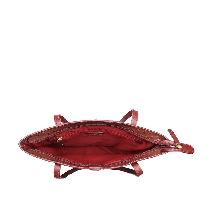 Mariah 02 Red Leather Tote Bag