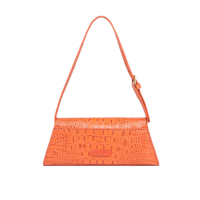 Mariah 04 Orange Leather Shoulder Bag