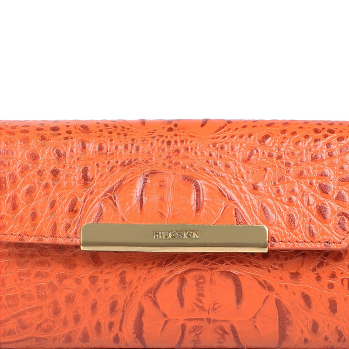 Mariah 04 Orange Leather Shoulder Bag