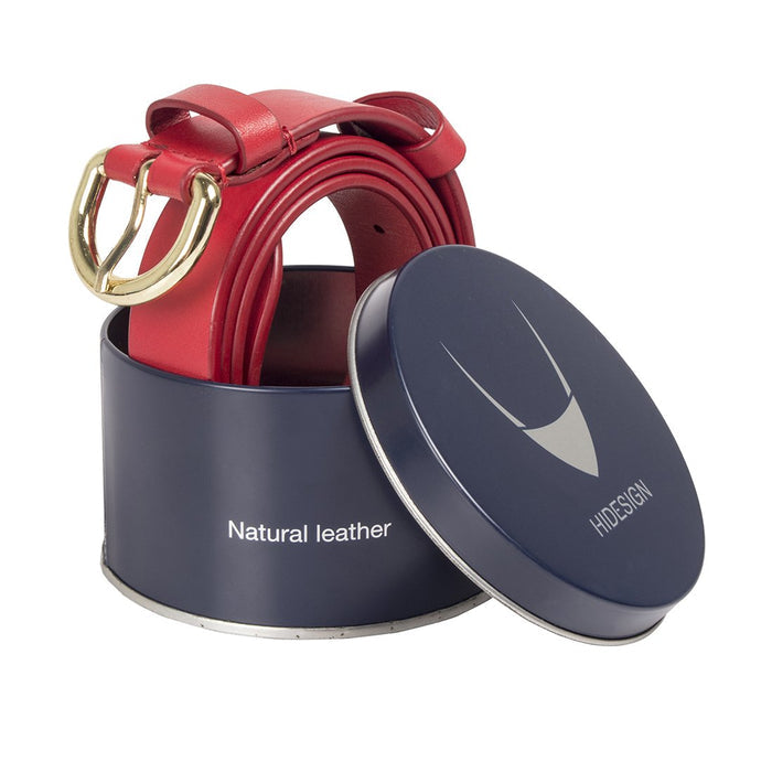 Mariko Women's Red Non Reversible Leather Belt