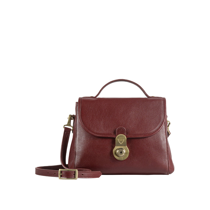 Marina Red Leather Crossbody