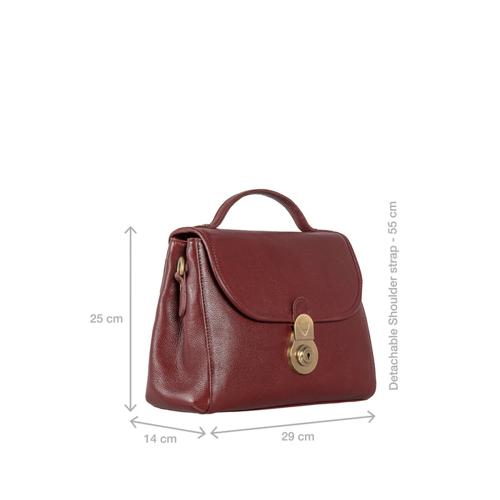 Marina Red Leather Crossbody
