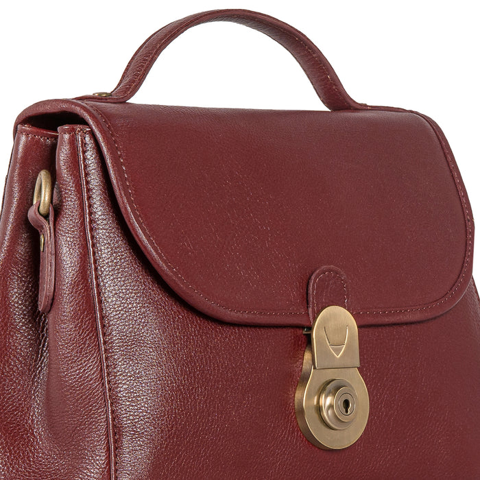 Marina Red Leather Crossbody