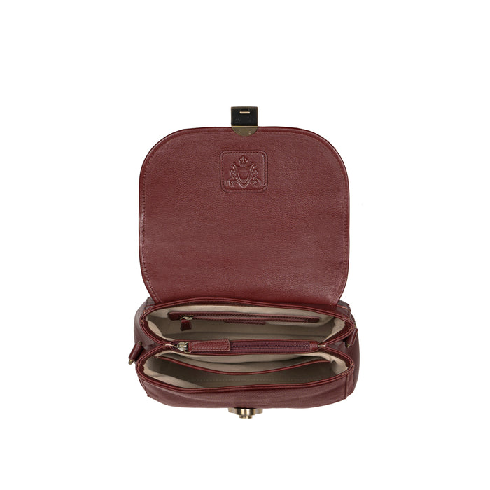 Marina Red Leather Crossbody