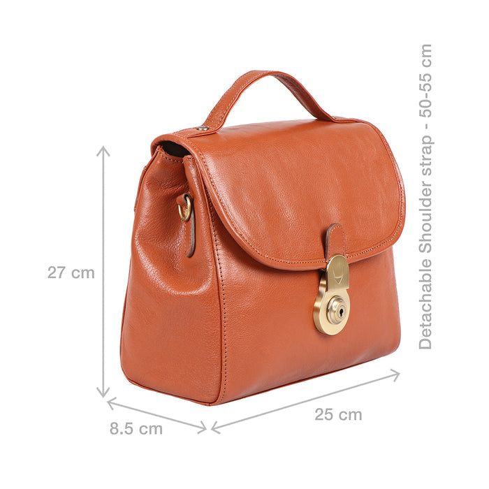 Marina Tan Leather Satchel