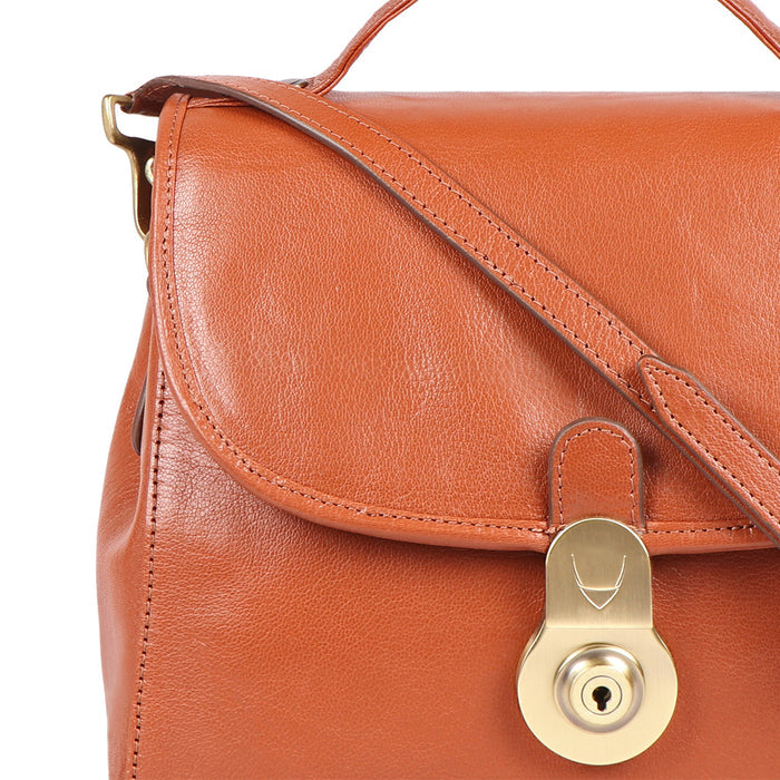 Marina Tan Leather Satchel