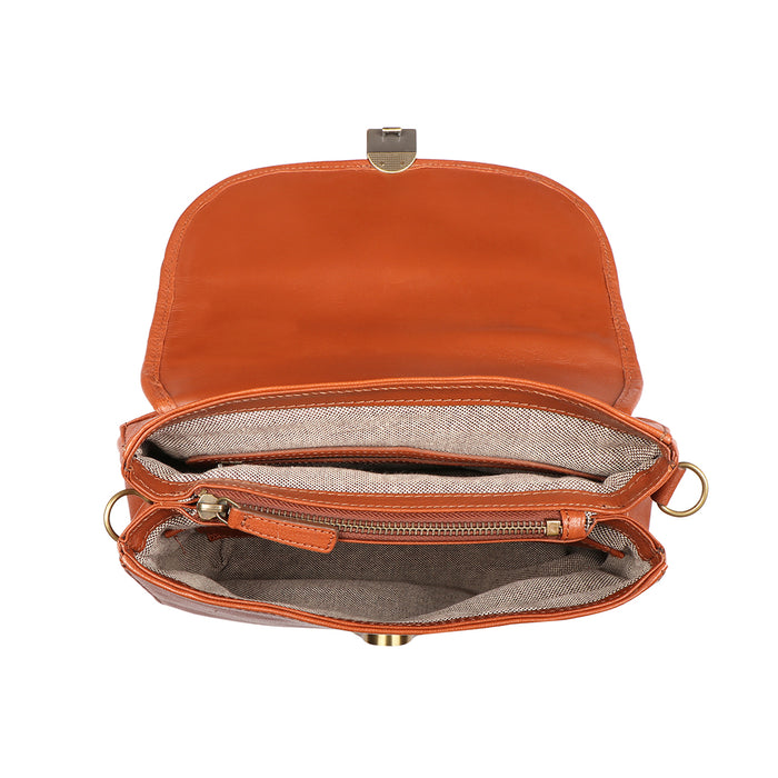 Marina Tan Leather Satchel