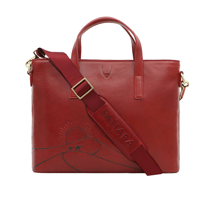 Marrakech - 03 Red Leather Laptop Bag