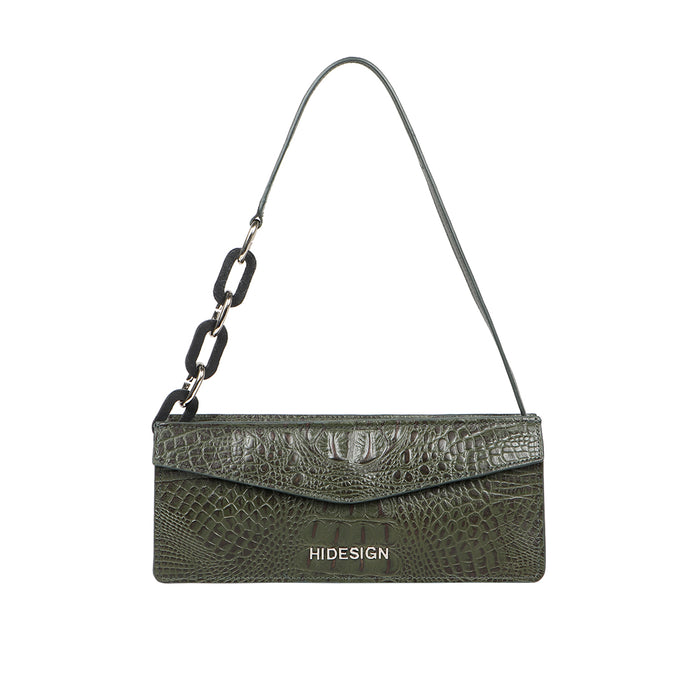 Martini 01 Green Leather Shoulder Bag