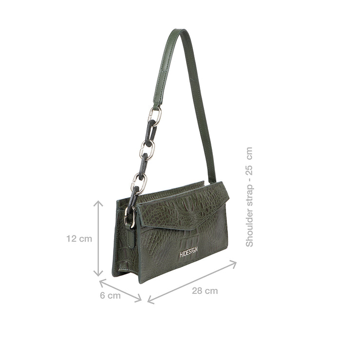 Martini 01 Green Leather Shoulder Bag