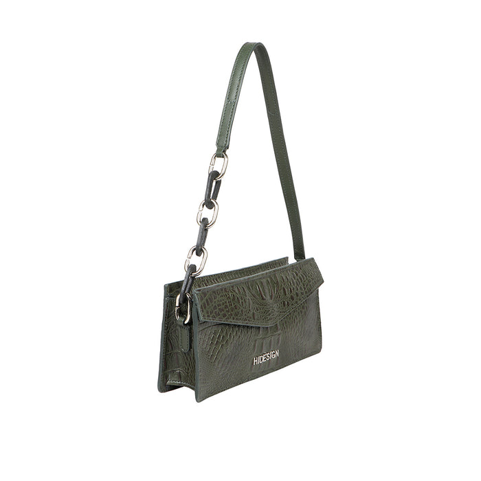 Martini 01 Green Leather Shoulder Bag