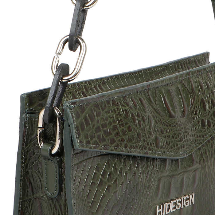 Martini 01 Green Leather Shoulder Bag