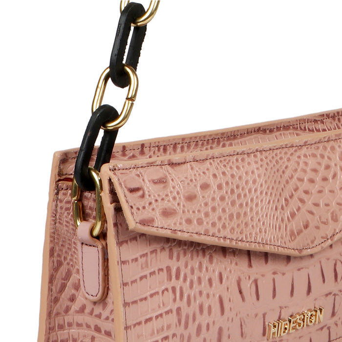 Martini 01 Pink Leather Shoulder Bag