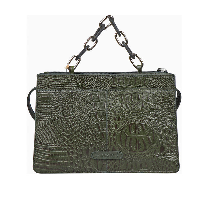 Martini 02 Green Leather Crossbody
