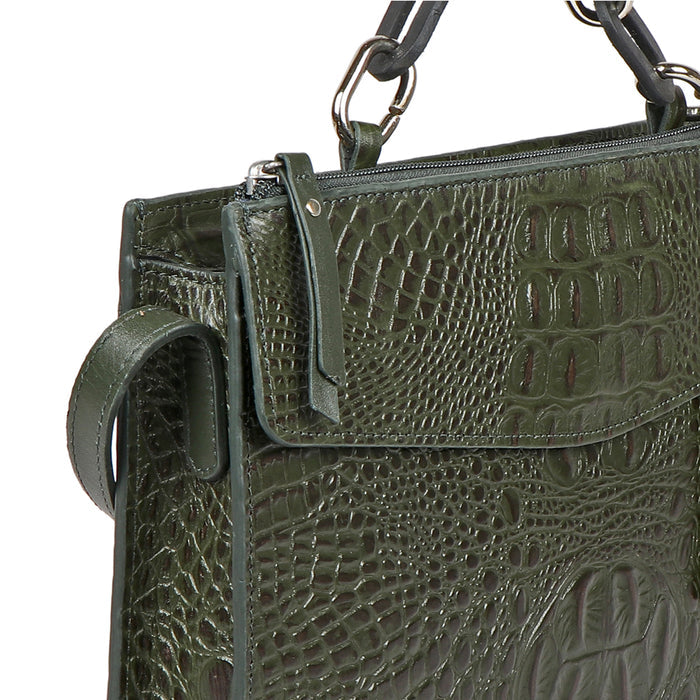 Martini 02 Green Leather Crossbody