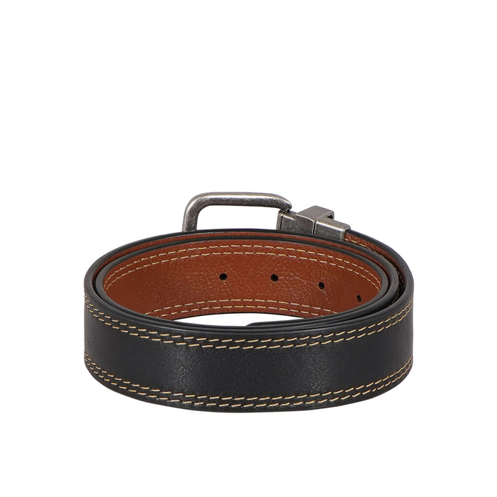 Mateo Adrian Men's Black Reversible Leather Belt