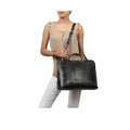 Matilda 01 Sb Black Leather Laptop Bag