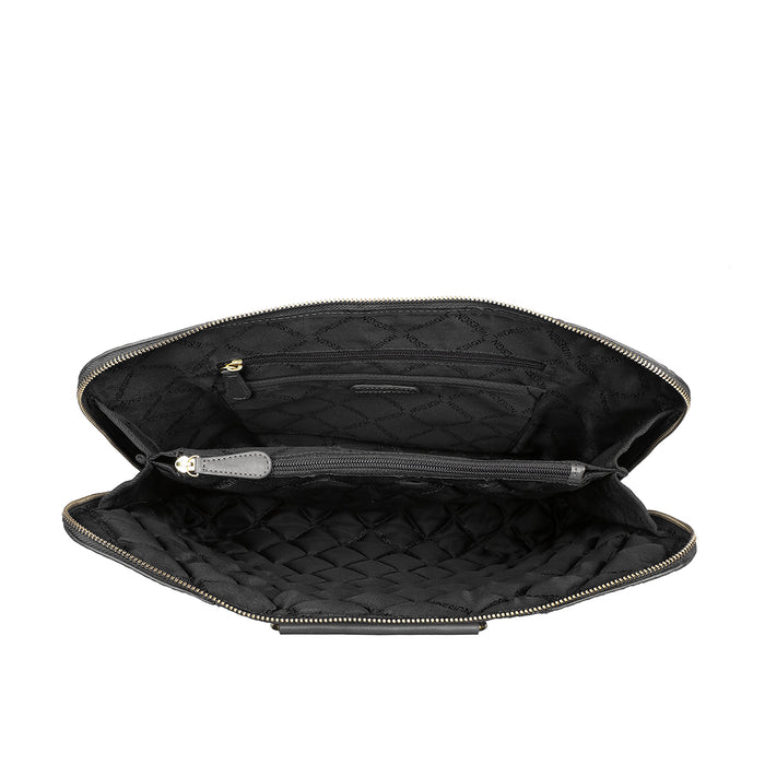 Matilda 01 Sb Black Leather Laptop Bag