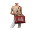 Matilda 01 Sb Red Leather Laptop Bag