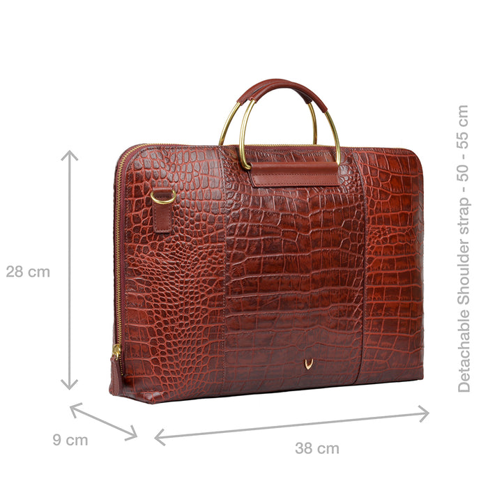 Matilda 01 Sb Red Leather Laptop Bag