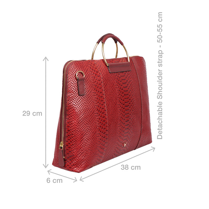 Matilda 01 Sb Red Leather Laptop Bag