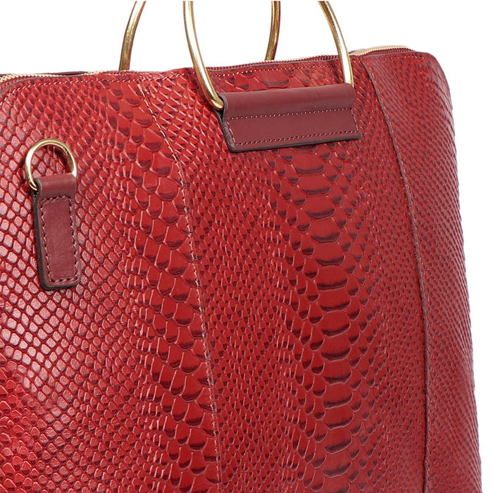Matilda 01 Sb Red Leather Laptop Bag