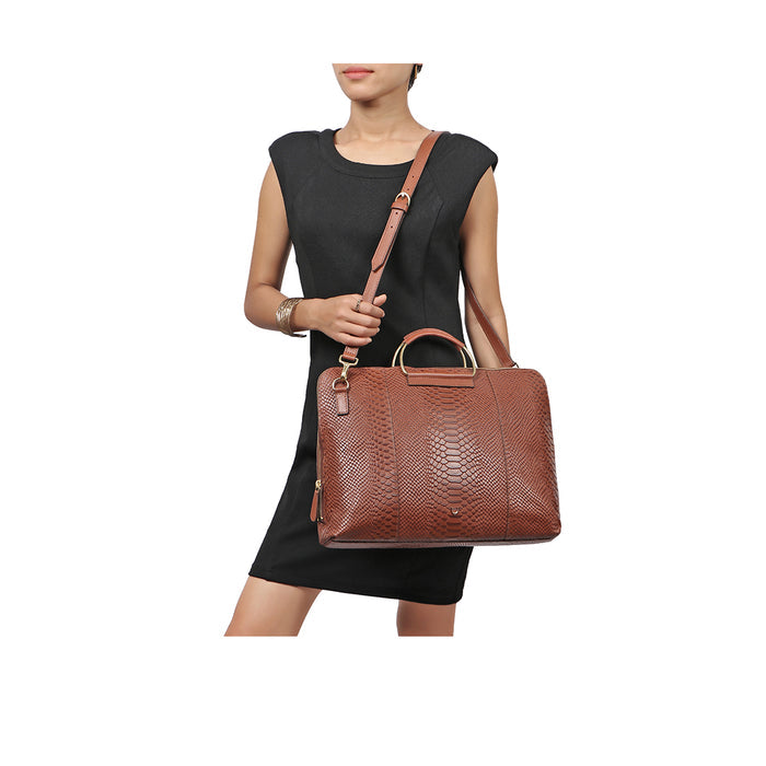 Matilda 01 Sb Tan Leather Laptop Bag