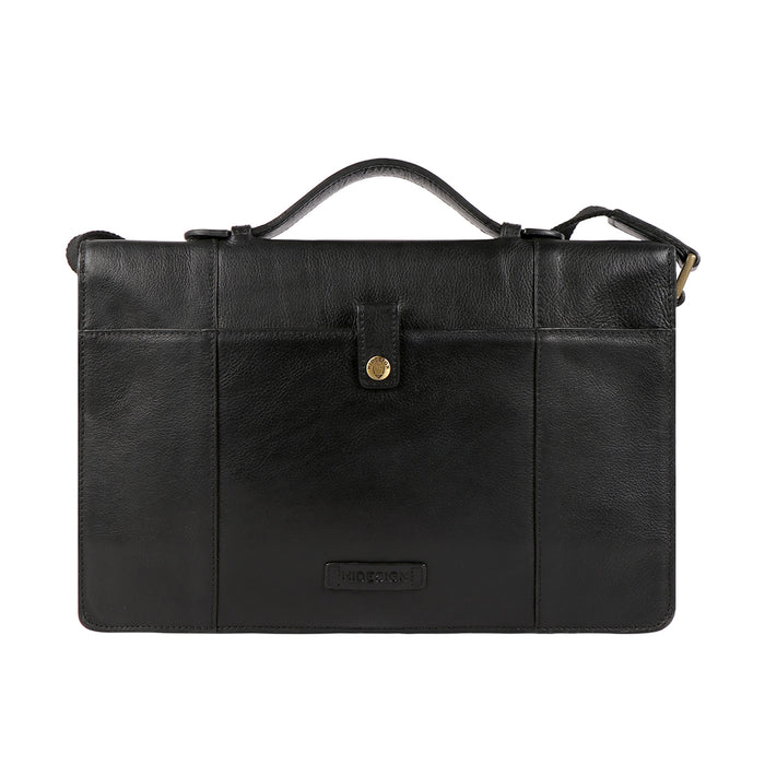 Maverick 01 Black Leather  Briefcase