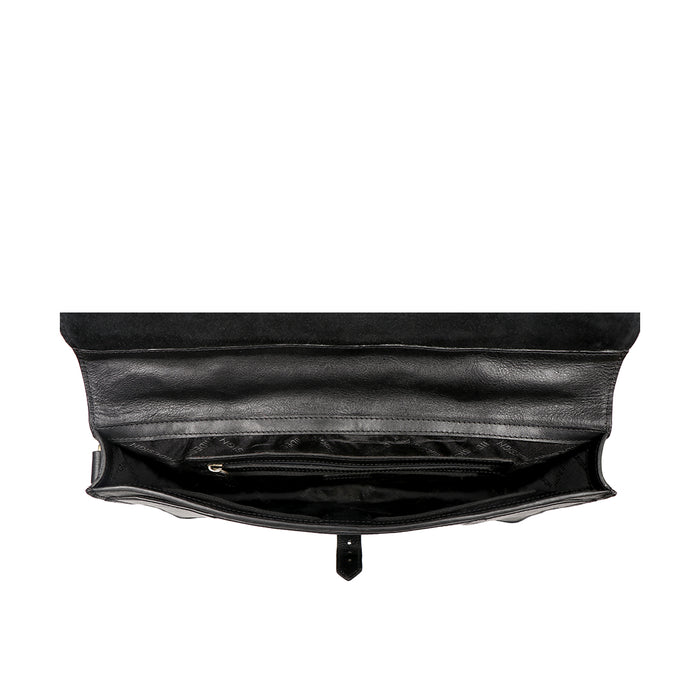 Maverick 01 Black Leather  Briefcase
