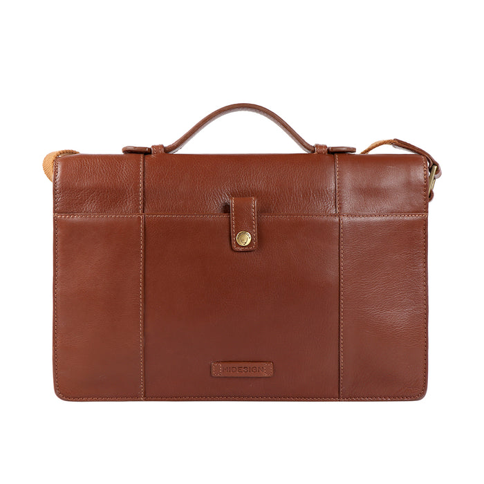 Maverick 01 Tan Leather  Briefcase