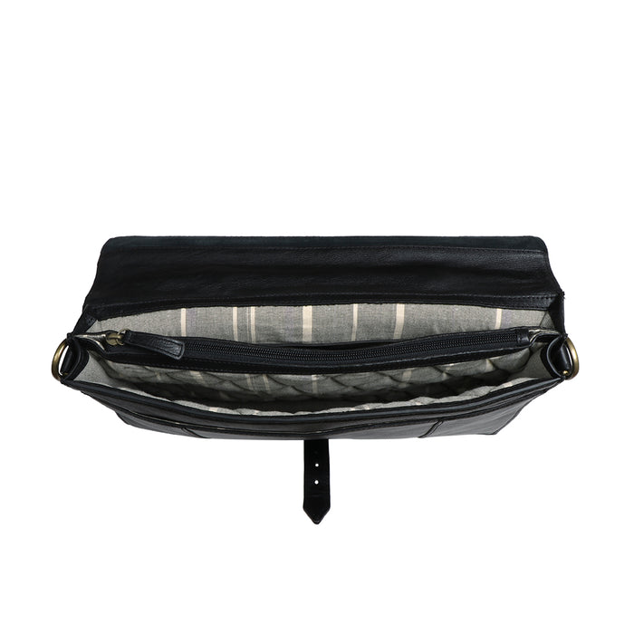 Maverick 02 Black Leather  Briefcase