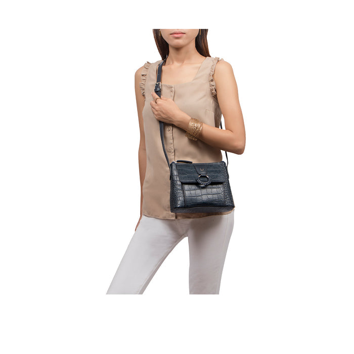 Medellin 04 Blue Leather Crossbody