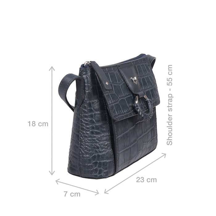 Medellin 04 Blue Leather Crossbody