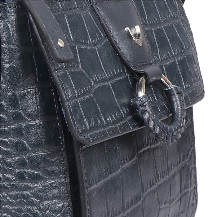 Medellin 04 Blue Leather Crossbody