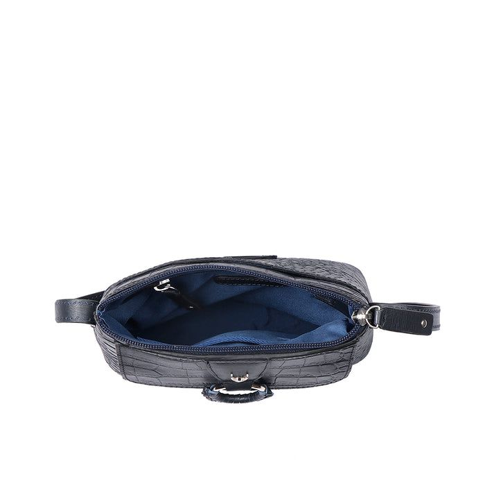 Medellin 04 Blue Leather Crossbody