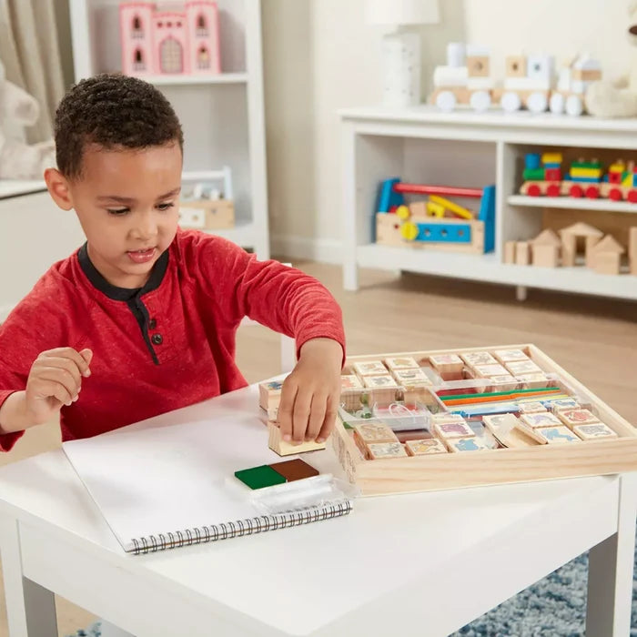 Melissa & Doug - Deluxe Wooden Stamp Set - Animals
