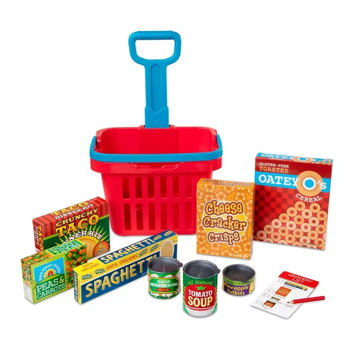 Melissa & Doug - Fill & Roll Grocery Basket Play Set