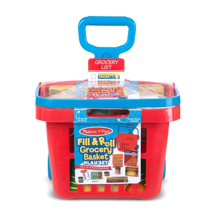 Melissa & Doug - Fill & Roll Grocery Basket Play Set