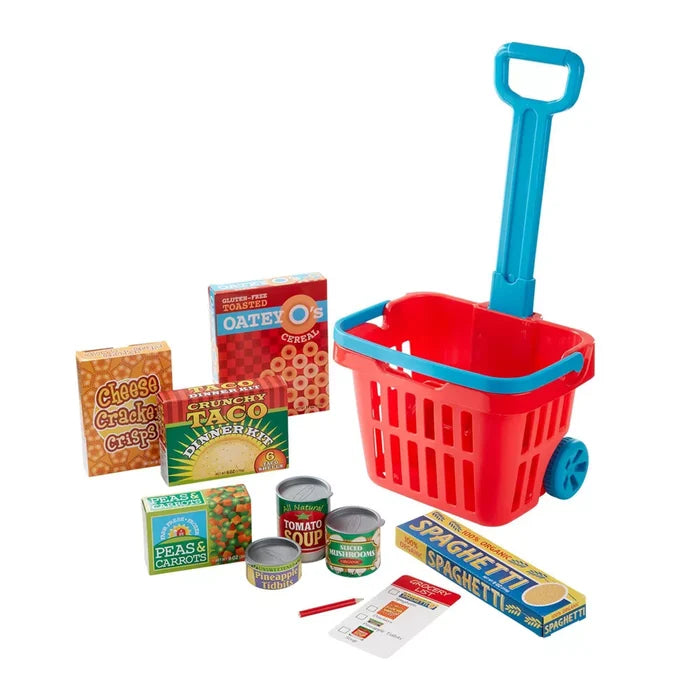 Melissa & Doug - Fill & Roll Grocery Basket Play Set