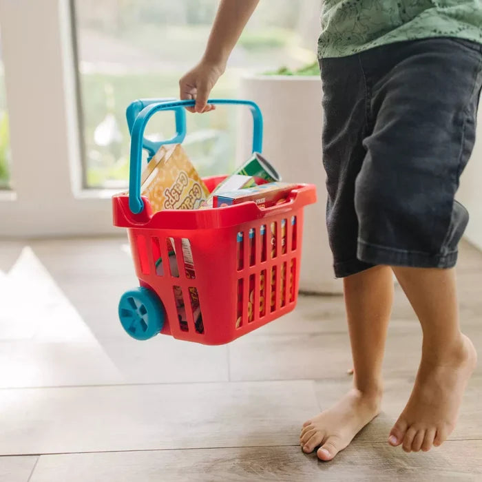 Melissa & Doug - Fill & Roll Grocery Basket Play Set