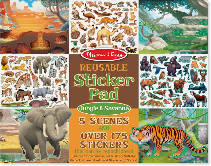 Melissa & Doug - Reusable Sticker Pad - Jungle & Savanna