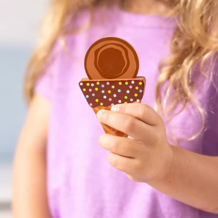 Melissa & Doug - Wooden Ice Cream Magnetic Puzzle Play