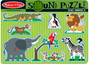 Melissa & Doug - Zoo Animals Sound Puzzle - 8pc
