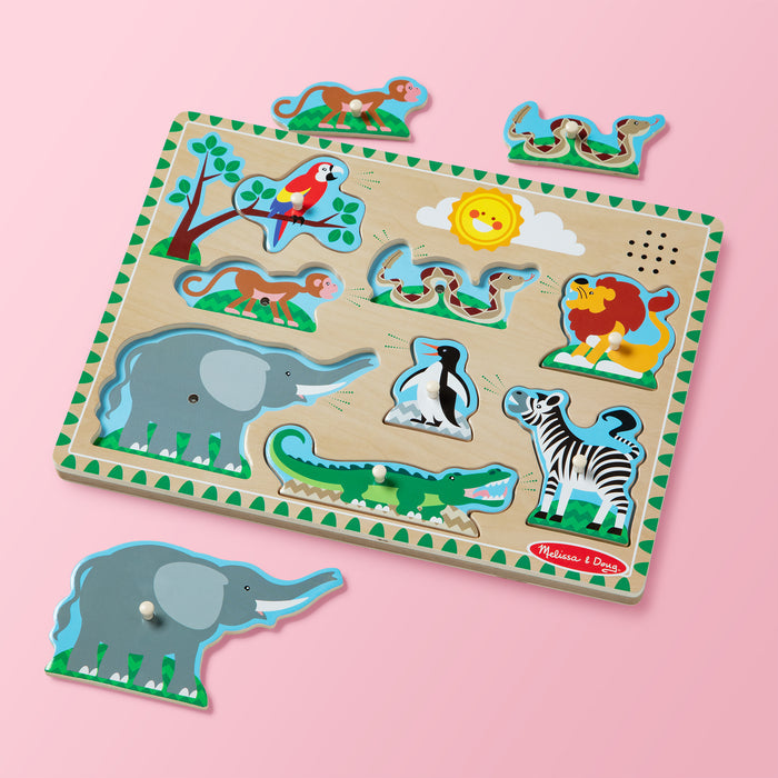 Melissa & Doug - Zoo Animals Sound Puzzle - 8pc