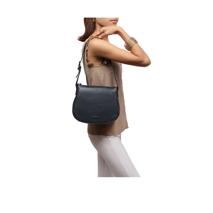 Melo 04 Blue Leather Shoulder Bag