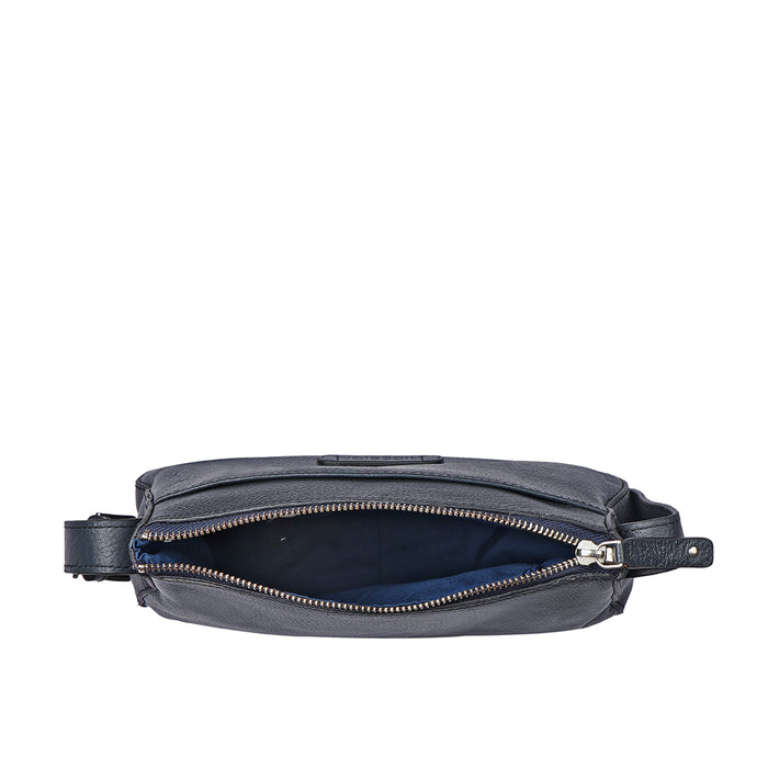 Melo 04 Blue Leather Shoulder Bag